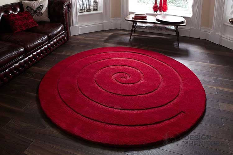 Red Round Carpet