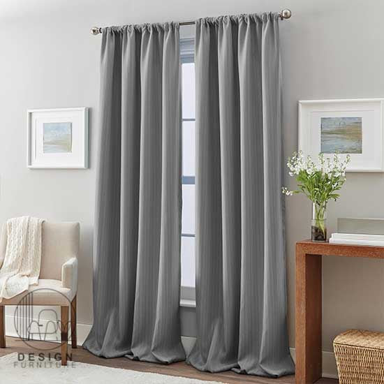 Single Grey Curtain Rod
