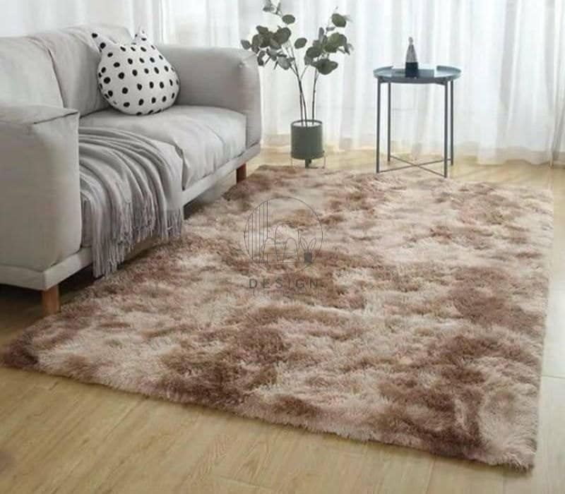 Brown color shaggy rugs
