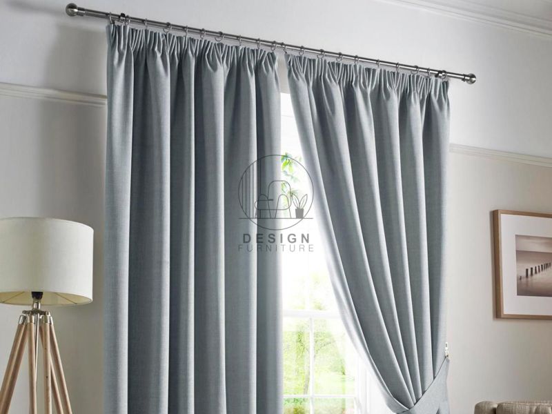 Grey color blackout curtains