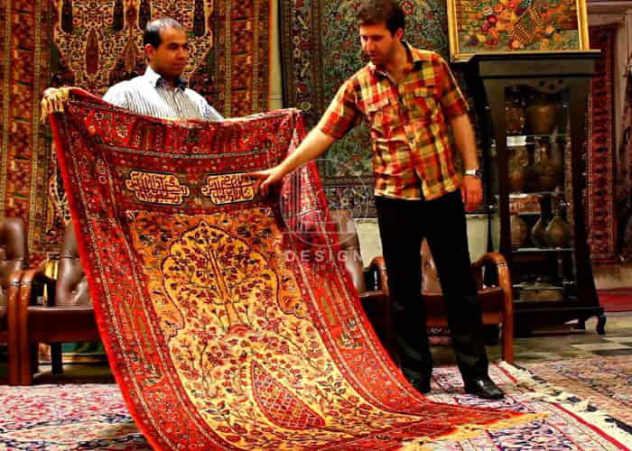 Red color Iranian carpets in Dubai