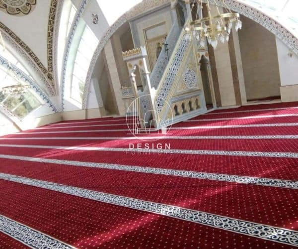 Red color mosque carpet