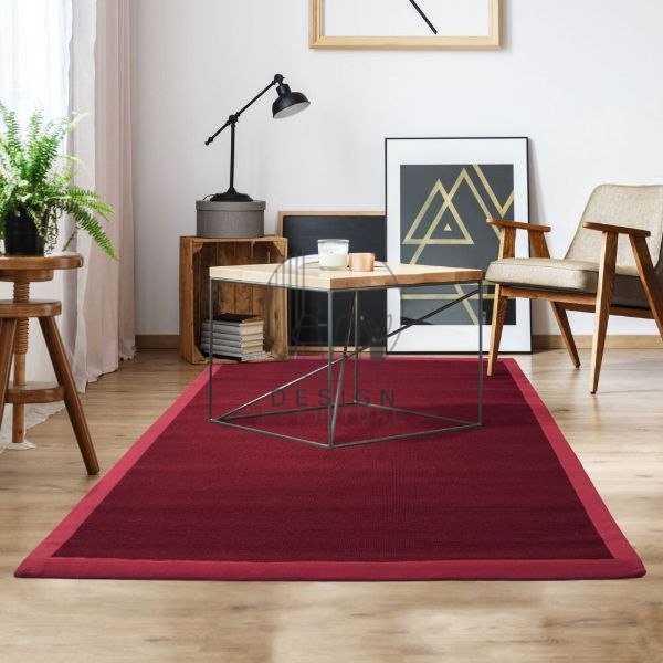 Red color sisal rugs