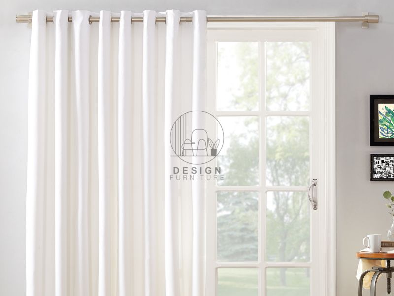 White color curtains for a room