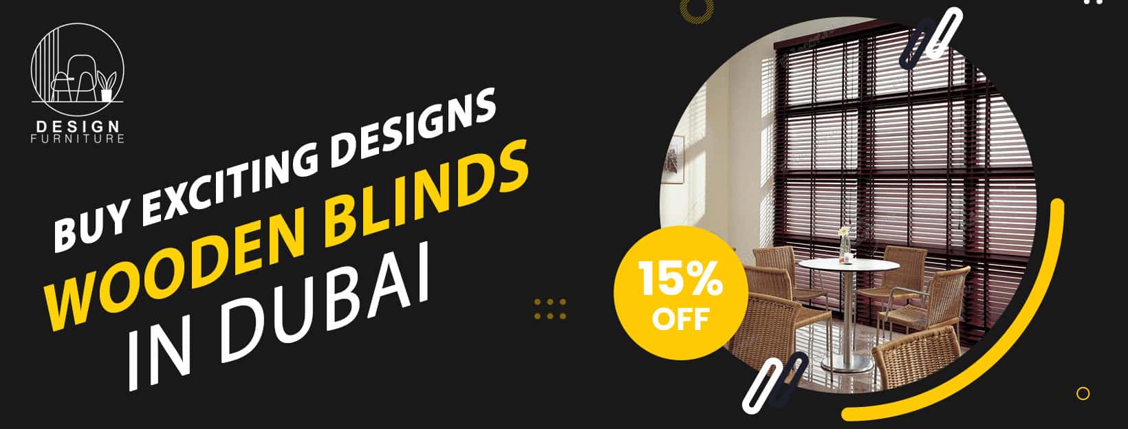 Wooden Blinds offer Banner Dubai