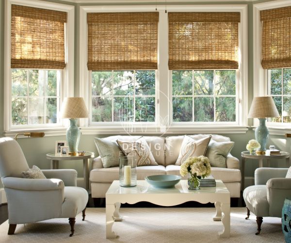 living room bamboo blinds