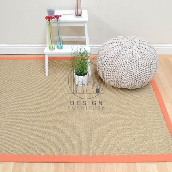 new sisal rugs with orange touch