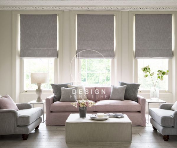grey colour roman blinds