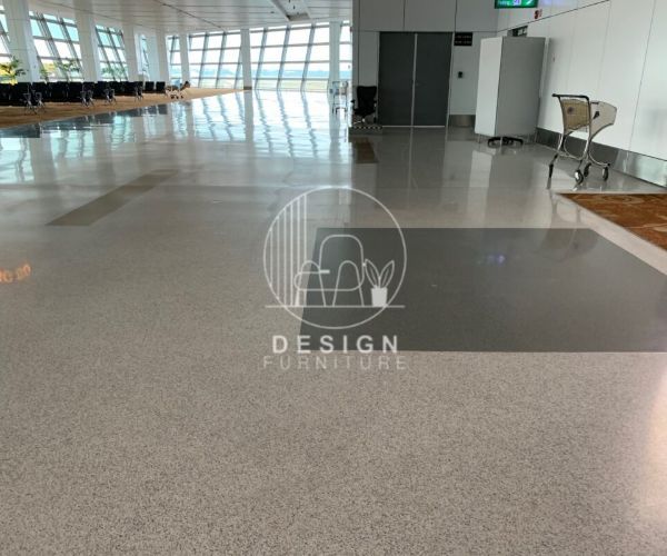 Grey color terrazzo flooring