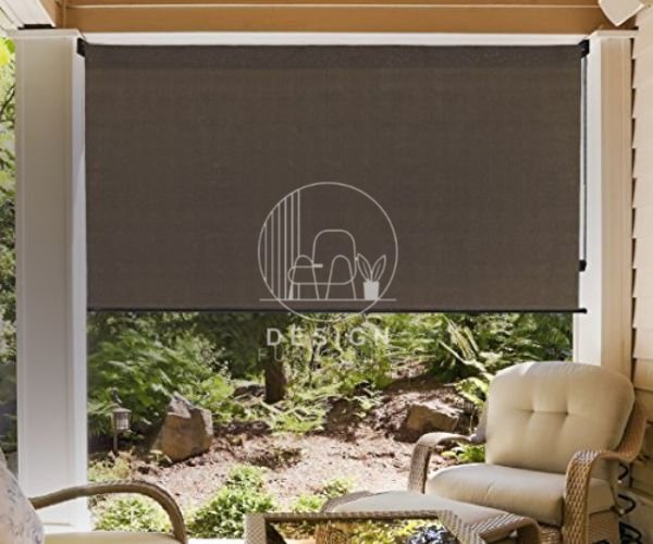 Brown color outdoor blinds