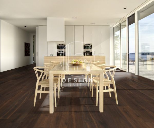 Dinning table with wooden flooring