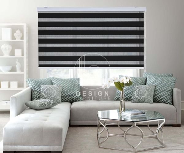 Black colour zebra blinds