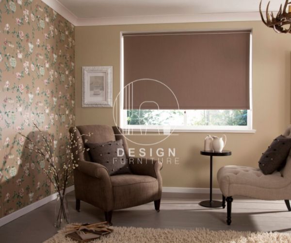 brown colour with blackout blinds