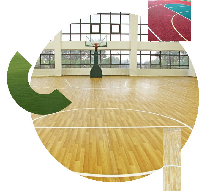 sports flooring round image
