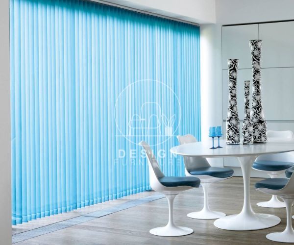 Blue color vertical blinds Dubai