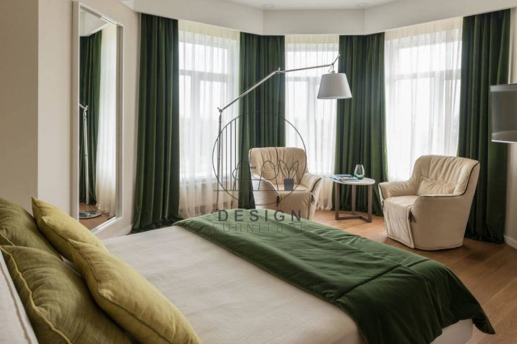 Green Color bedroom curtains