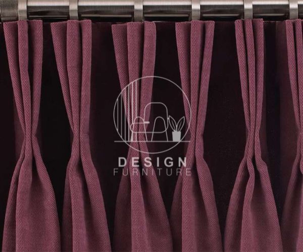 red color pinch pleat curtains