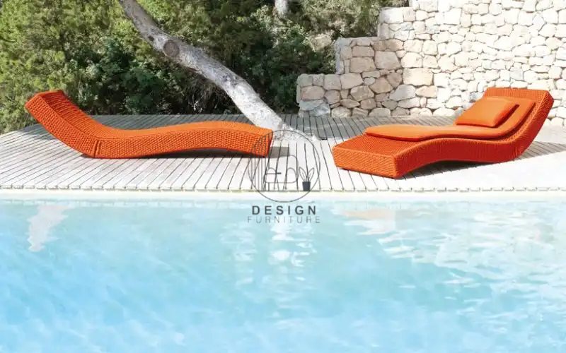 Orange Chaise Cushions Dubai