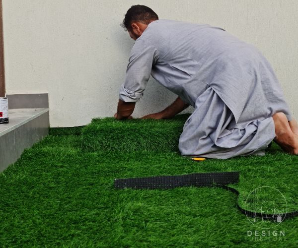 Artificial grass installation step 3