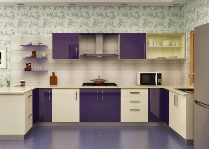 kitchen cabinet ideas with wallpaper