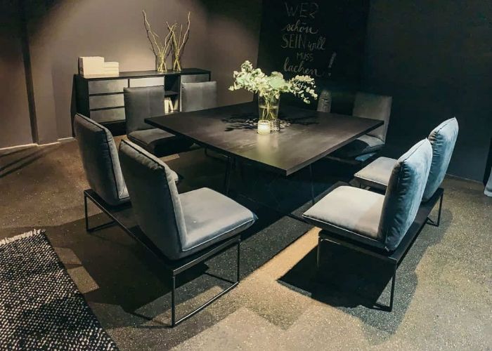 black dining table Dubai