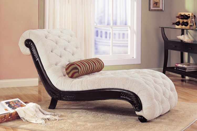 chaise lounge with round cushion
