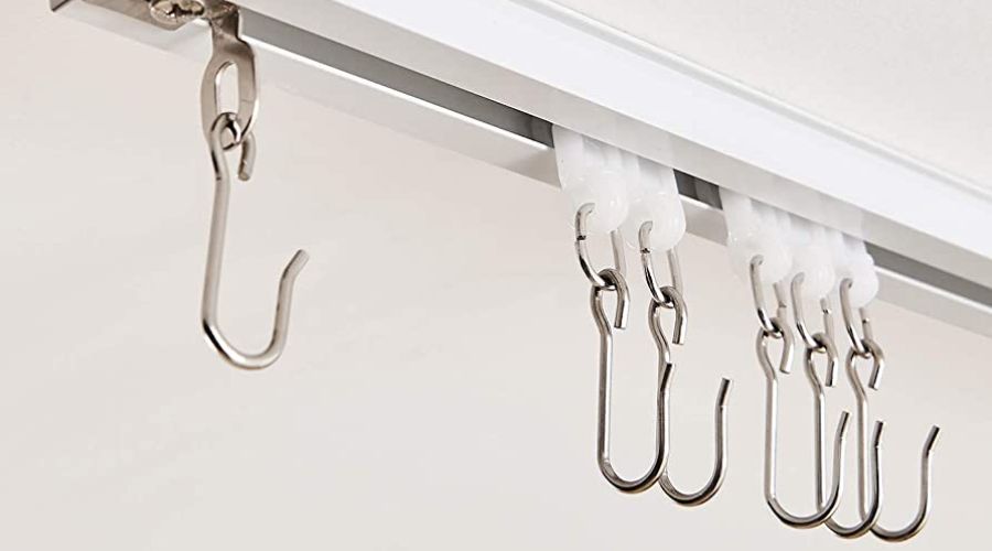 6. Track Hooks For Hanging Curtains