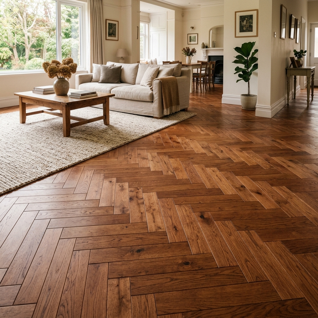 Modern Herringbone Flooring Dubai