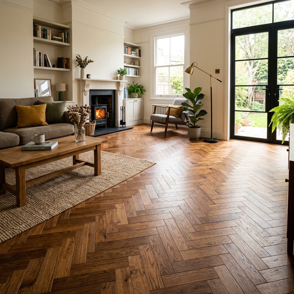 Modern Herringbone Flooring Dubai