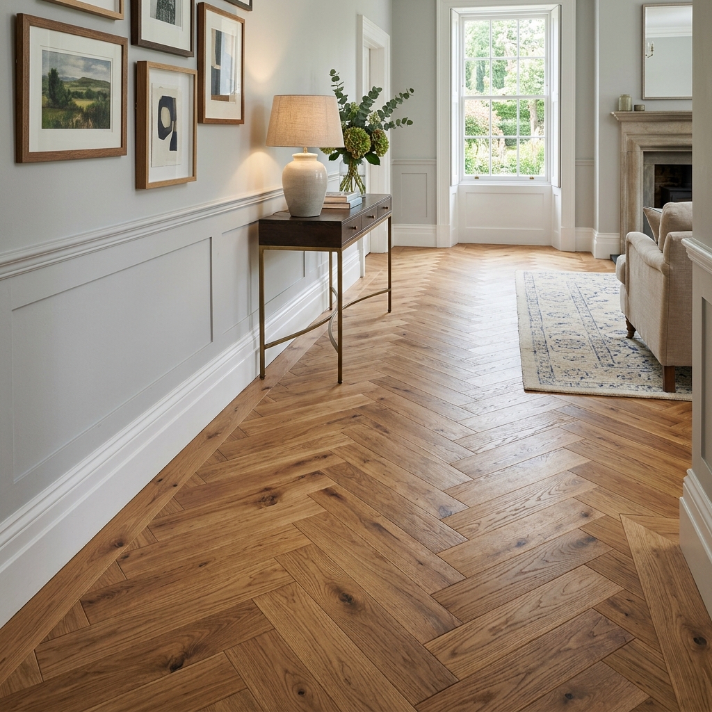 Modern Herringbone Flooring Dubai