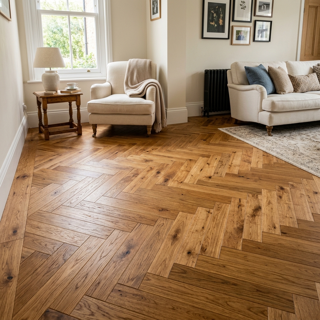 Modern Herringbone Flooring Dubai