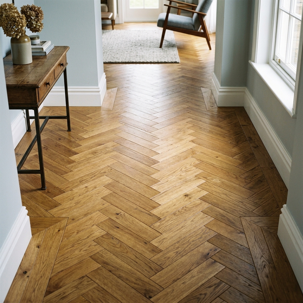 Modern Herringbone Flooring Dubai