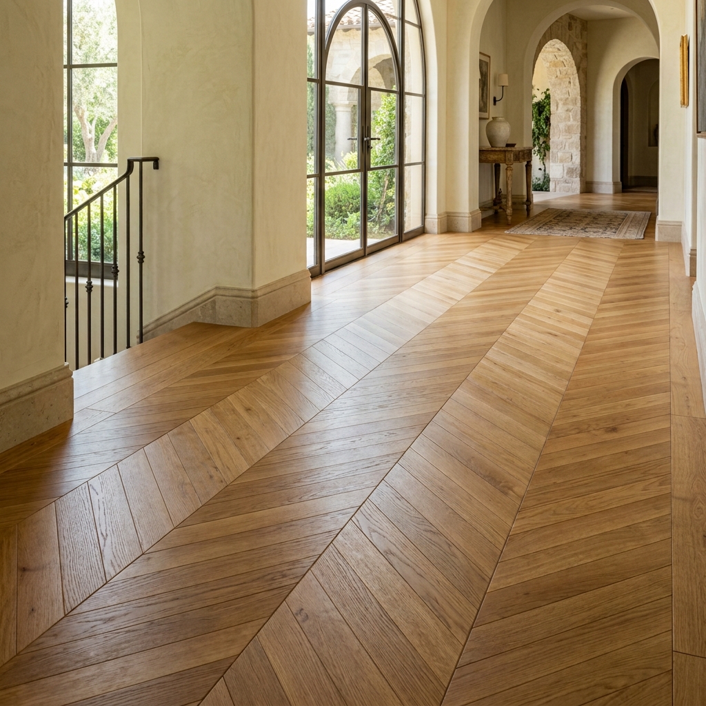 Modern Herringbone Flooring Dubai