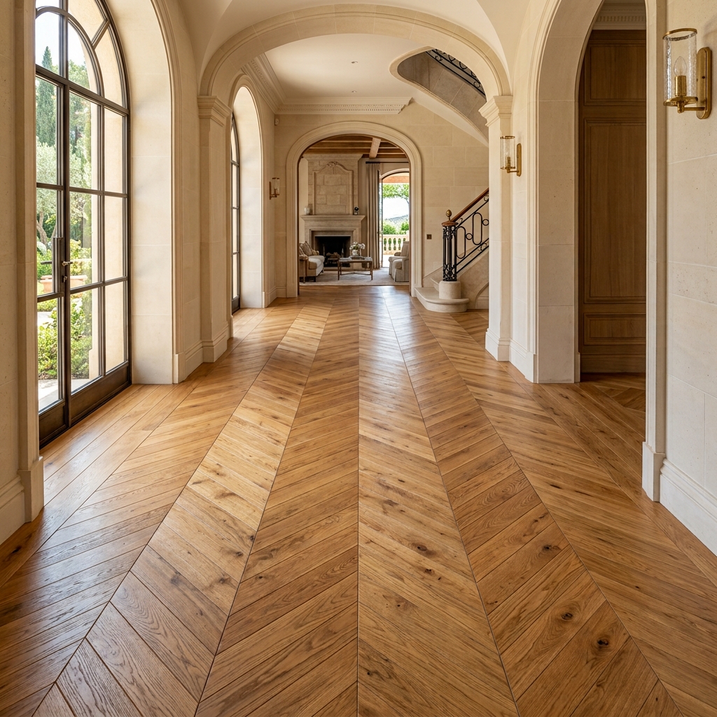 Modern Herringbone Flooring Dubai