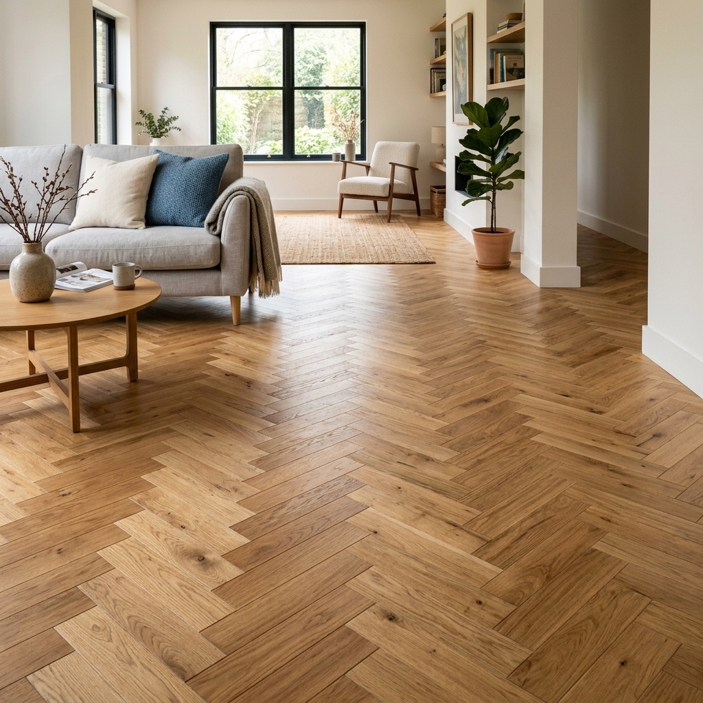 Modern Herringbone Flooring Dubai