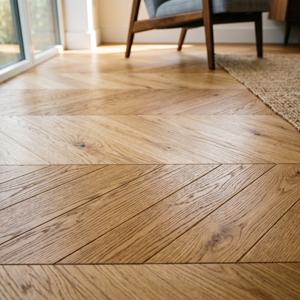 Natural Chevron Flooring Dubai