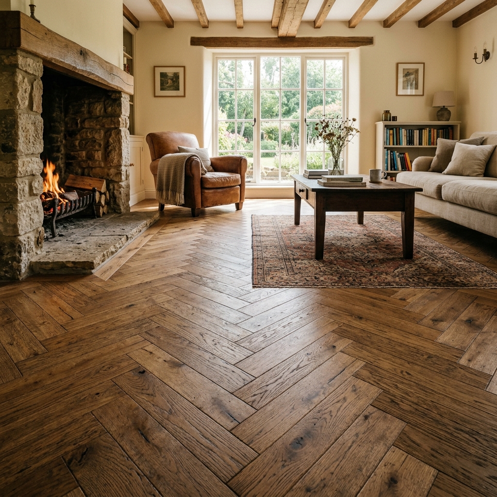 Modern Herringbone Flooring Dubai