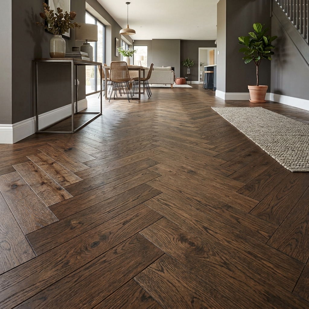 Modern Herringbone Flooring Dubai
