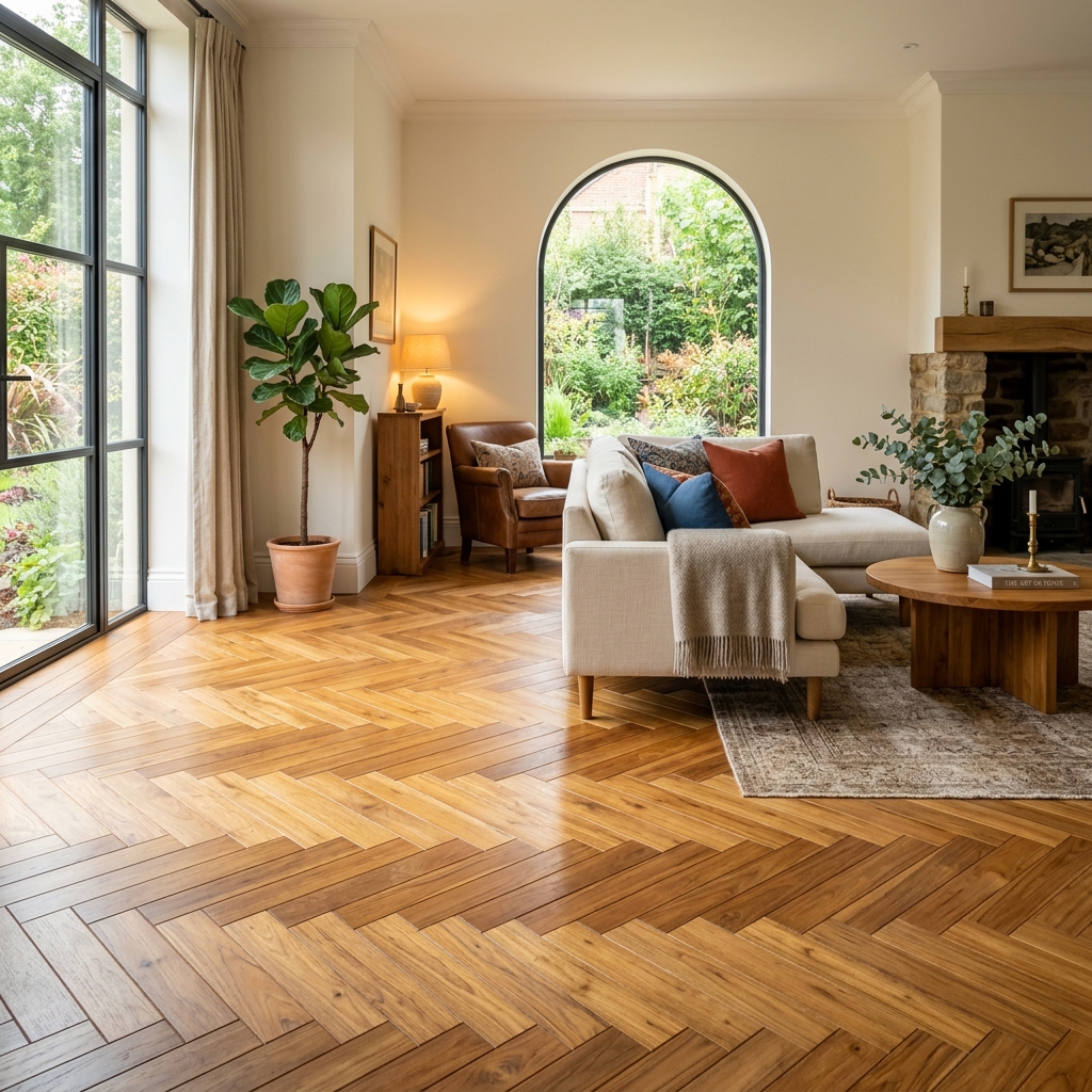 Premium Herringbone Flooring Dubai