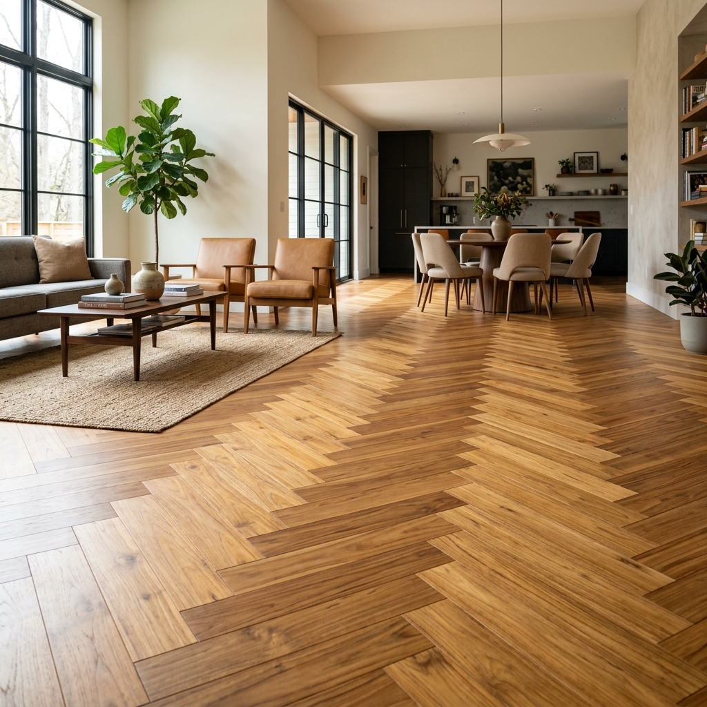 Premium Herringbone Flooring Dubai