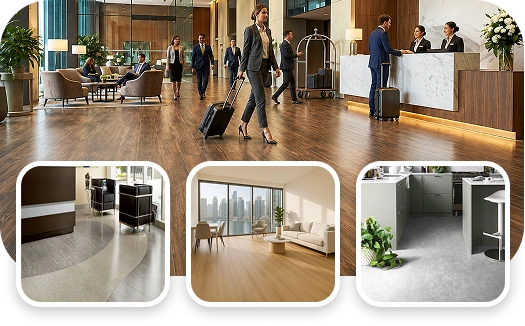 Modern PVC flooring in Dubai