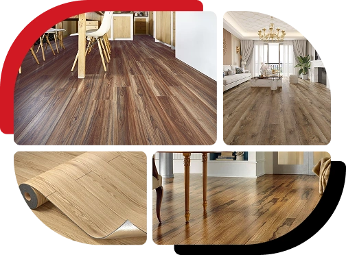 Textured vinyl flooring for modern interiors
