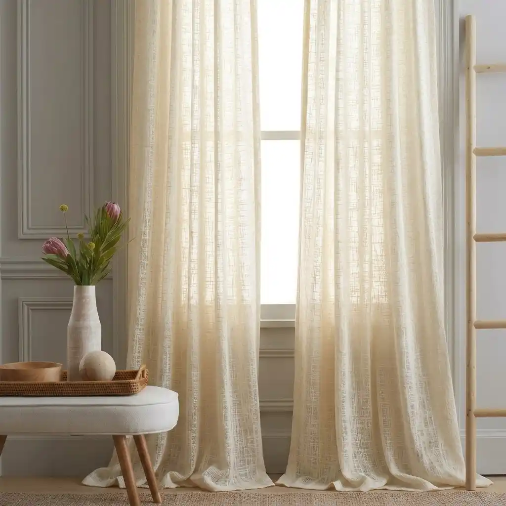 Grey Weave Curtain