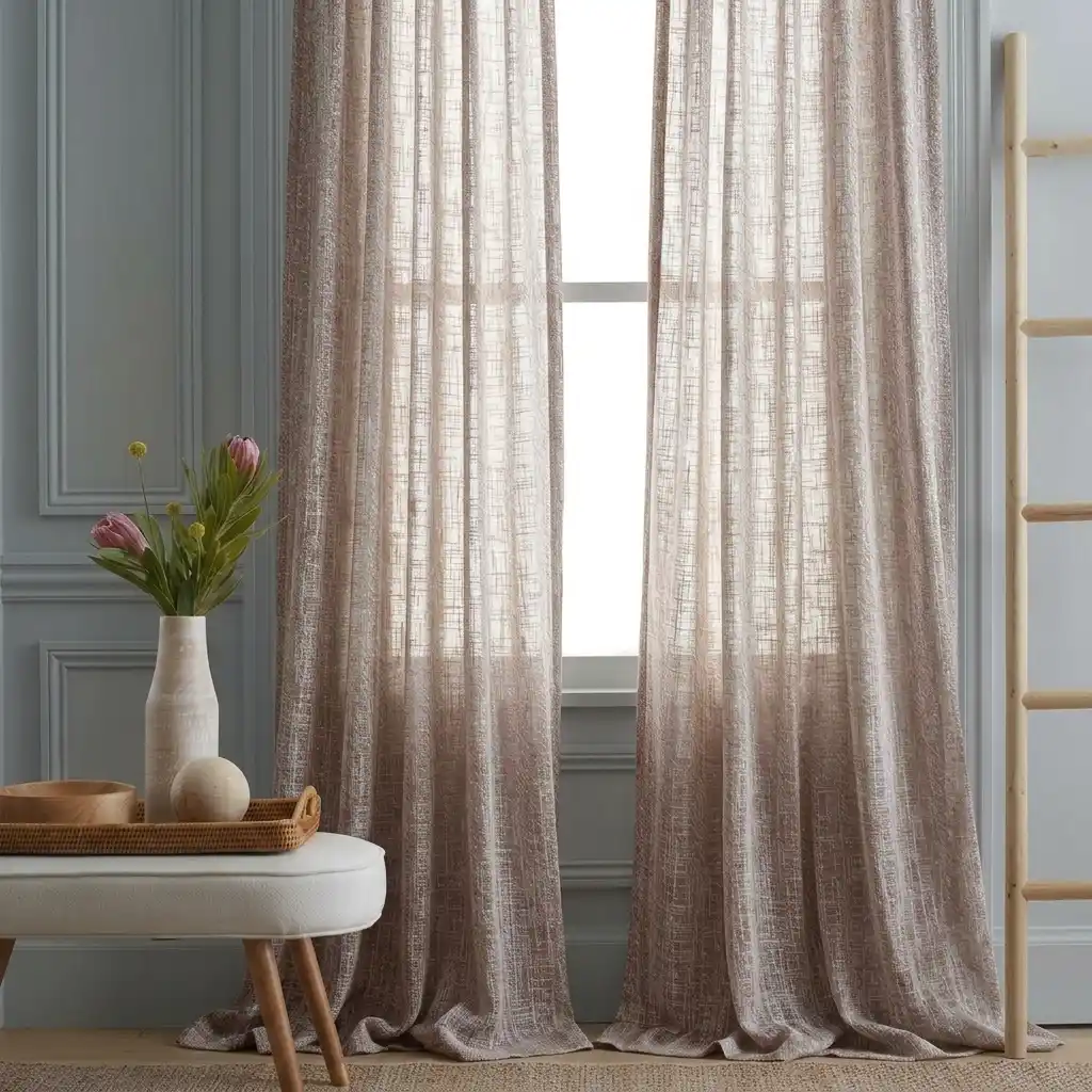 Taupe Sheer Drape