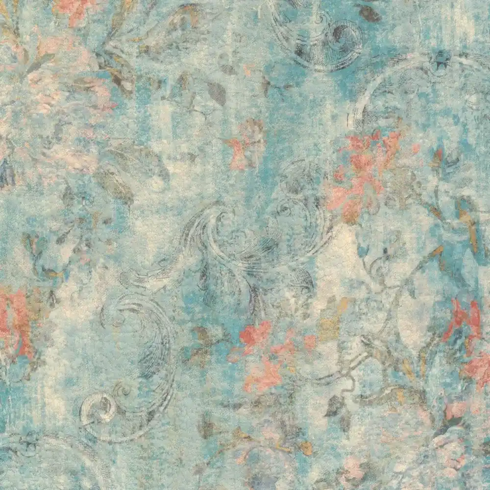 Teal Floral Bedroom
