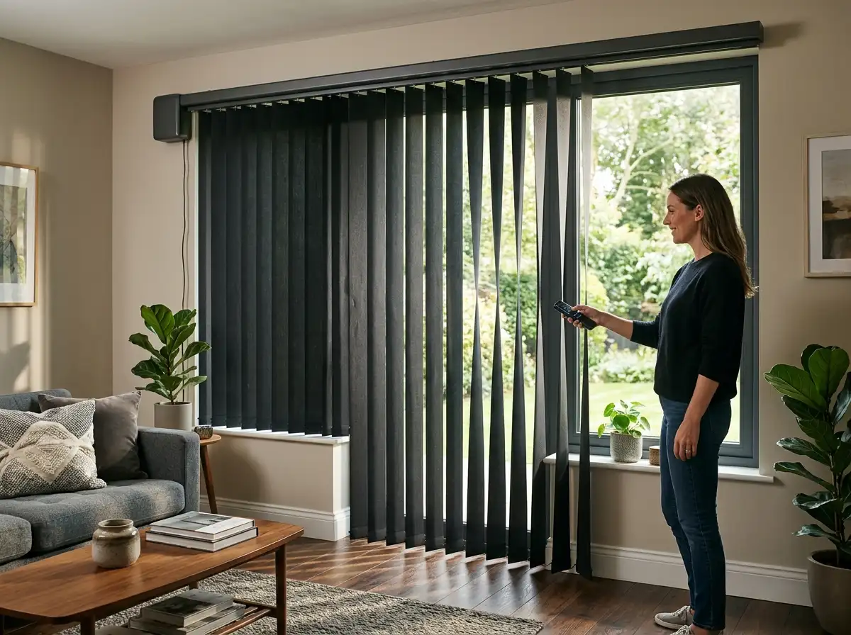 Vertical motorized blinds in Dubai
