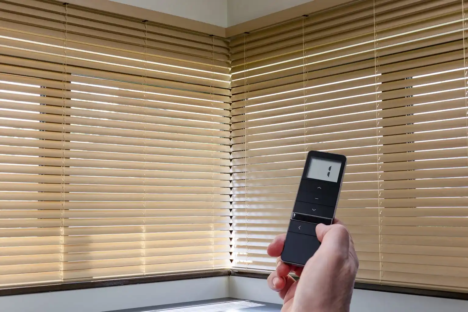 Motorized Wooden Blinds Dubai