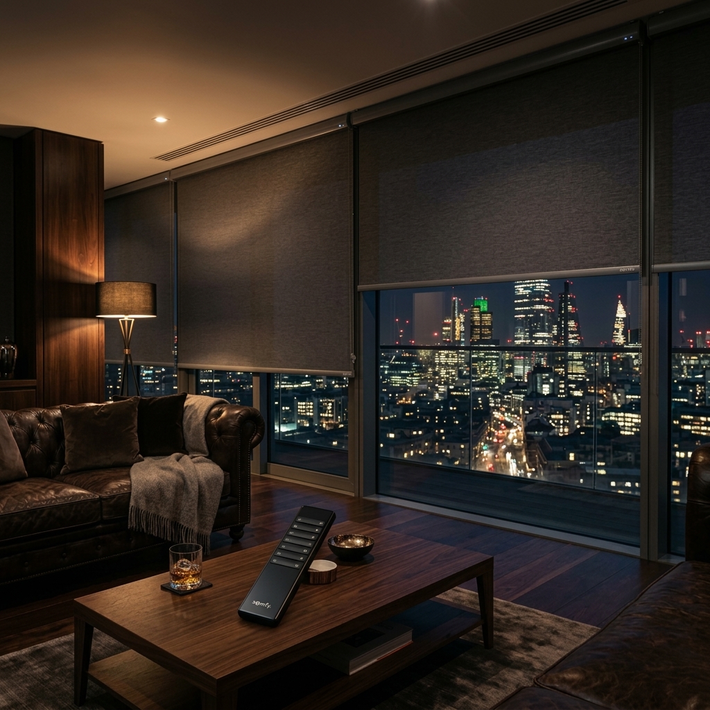 Motorized Blinds for Living Room