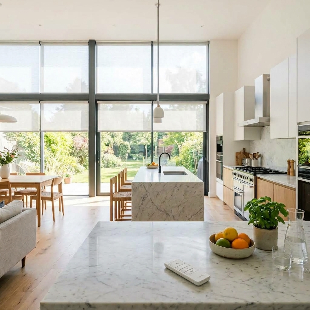 Motorized Blinds for Kitchen