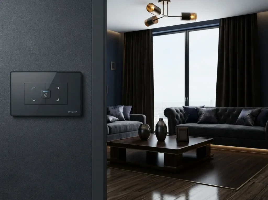 Premium Wall Switch Motorized Curtains Dubai